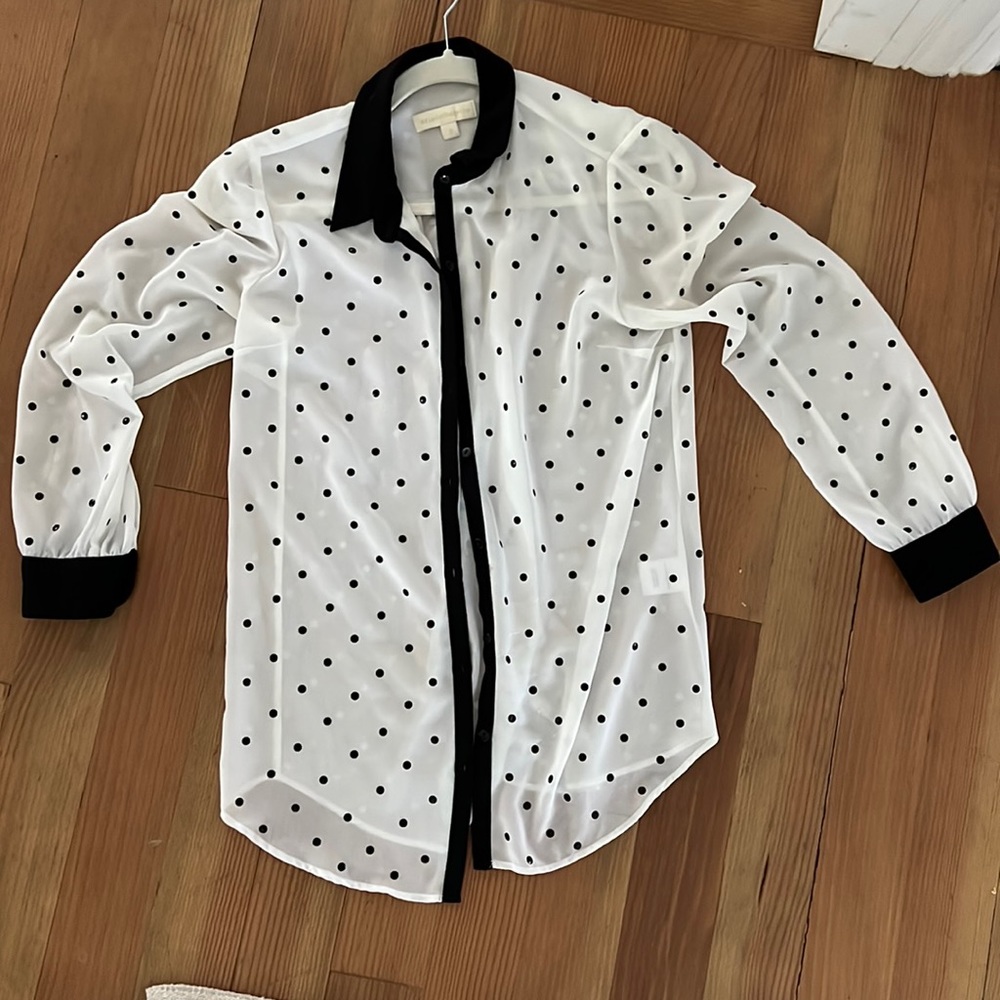 Erin featherston polka dotted blouse